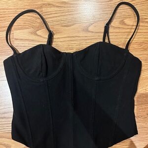 White Fox Boutique Black Corset Top